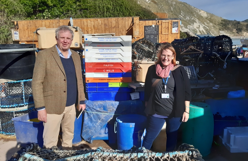 In Lulworth with Cllr Laura Miller